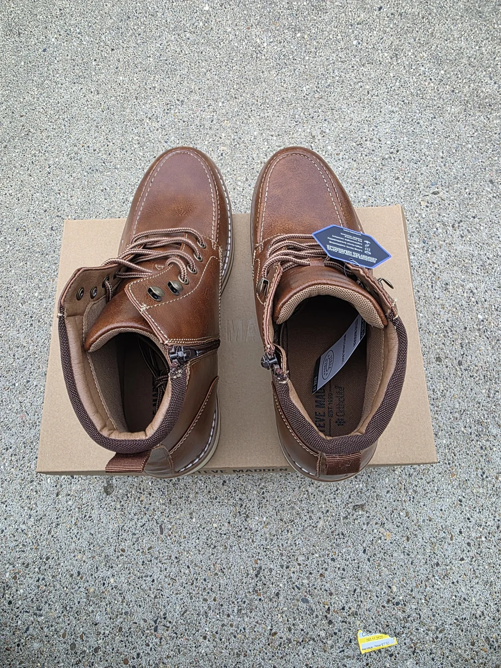 Steve Madden  Leather Casual Boots Men Size 12